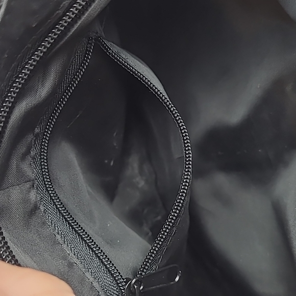 BLACK LEATHER & CROCHET PATCHWORK SMALL HANDBAG - Picture 10 of 10